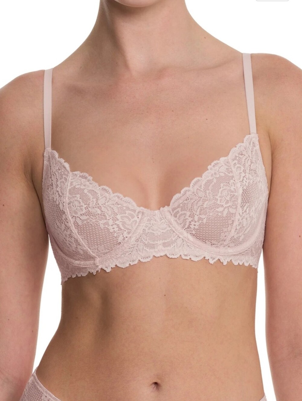 NATORI Heavenly Convertible Balconette Lace Underwire Bra Light Blush 34DDD